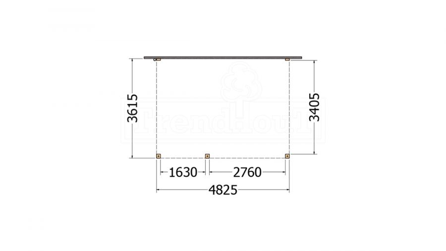 Aanbouwveranda Modena 485x365 cm - model links