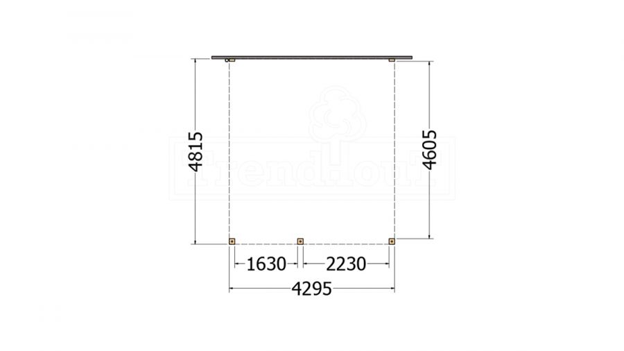 Aanbouwveranda Modena 430x485 cm - model rechts