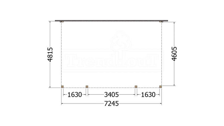 Aanbouwveranda Modena 720x485 cm