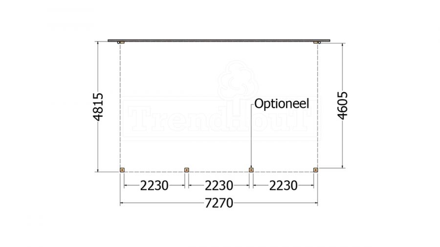 Aanbouwveranda Modena 730x485 cm - model links