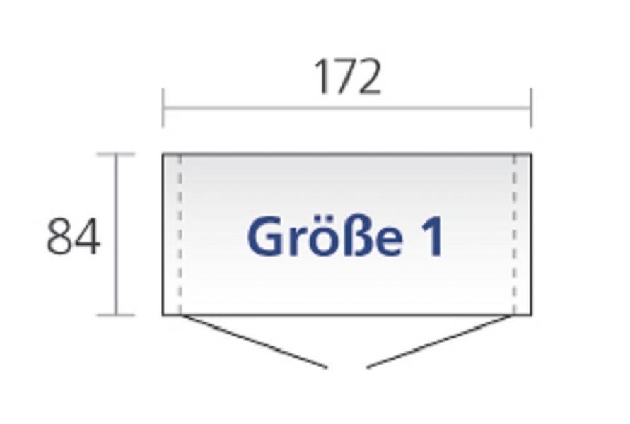 Metalen Berging Europa 1 172x84x196 cm plattegrond