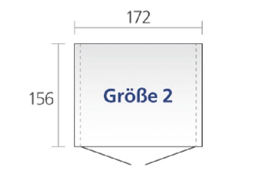 Metalen Berging Europa 2 172x156x196 cm plattegrond