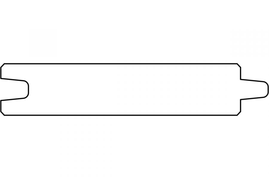 Blokhutprofiel glad geschaafd 2,8x12,7x420 cm