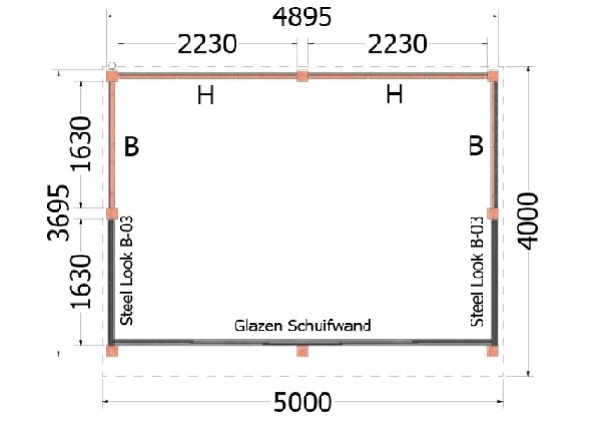 Buitenverblijf Mensa plattegrond