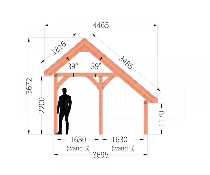 Kapschuur de Hoeve XL 875x440 cm