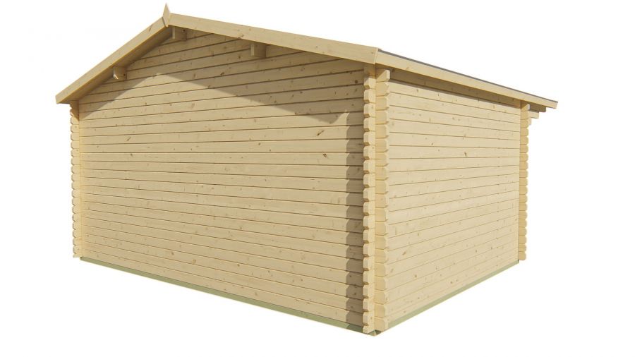 Blokhut Gustav 500x380 cm + luifel 120 cm - Red class wood geïmpregneerd