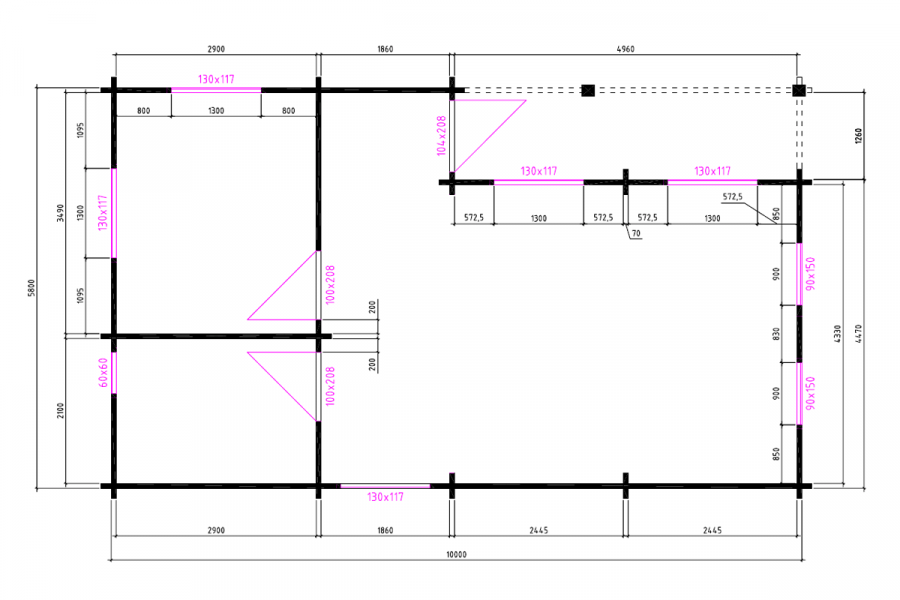 Houten Woning 580x1000 cm