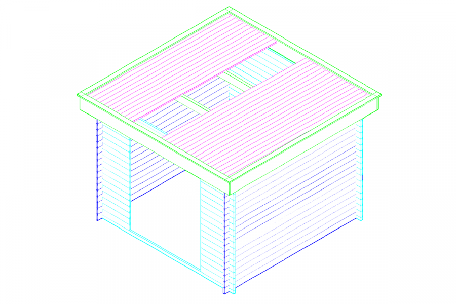 Blokhut 330M 300x300 cm