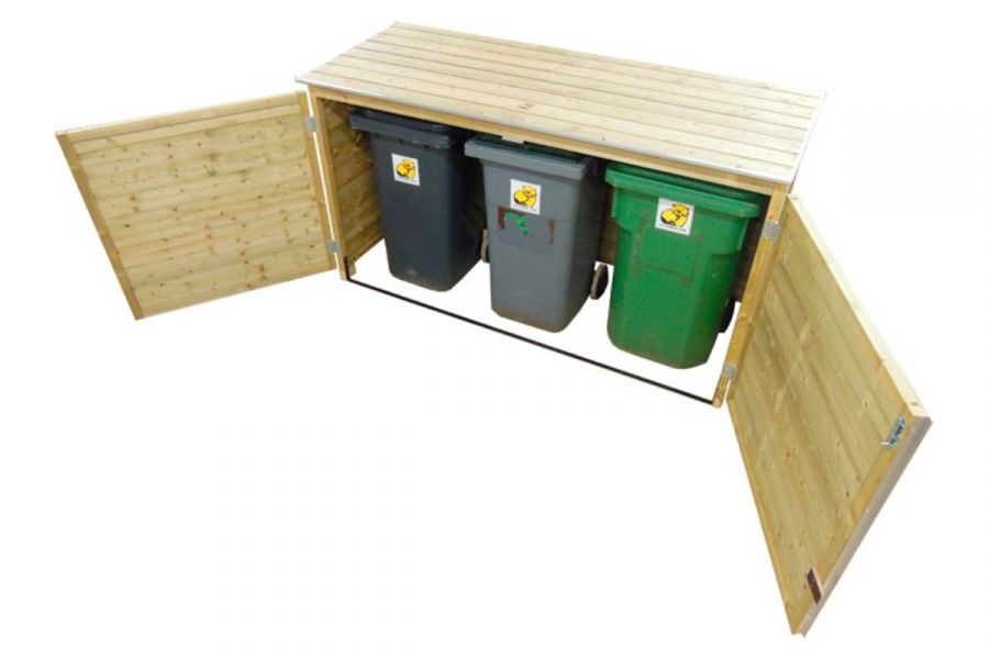 Containerberging 1x 140L en 2x 240L | 197x90x125 cm - voor 3 containers!