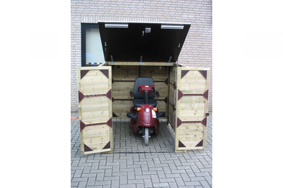 Multi-functionele scootmobielberging 150x193x153 cm