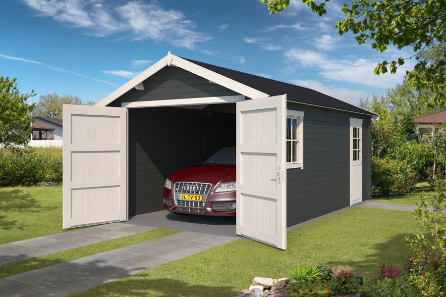 Garage Dillon 300x540 cm - Carbon Grey-Wit gecoat main