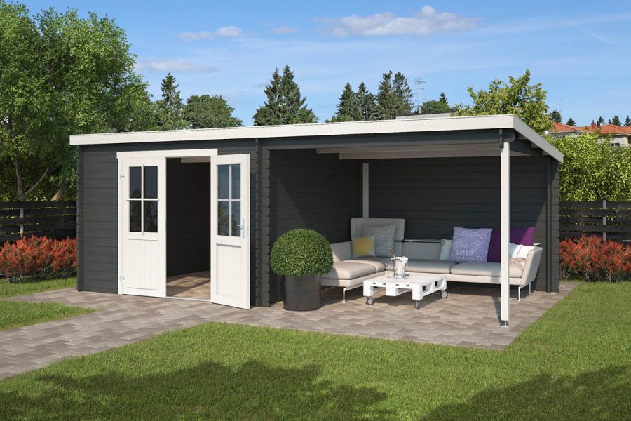 Blokhut Orlando 581x292 cm -  Carbon Grey-Wit gecoat main