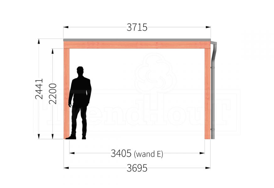 Overkapping Palermo 775x370 cm