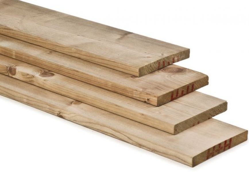 Noord-Zweeds planken glad geschaafd 1,8x14,5x540 cm