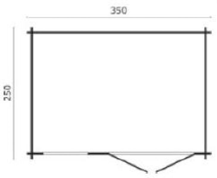 Blokhut Daisy 350x250 cm - groen geïmpregneerd