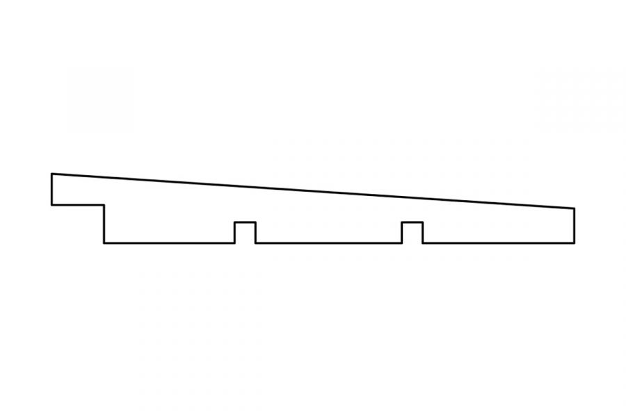 Lariks/Douglas potdekselplank onbehandeld 1,1-2,2x19,5x400 cm