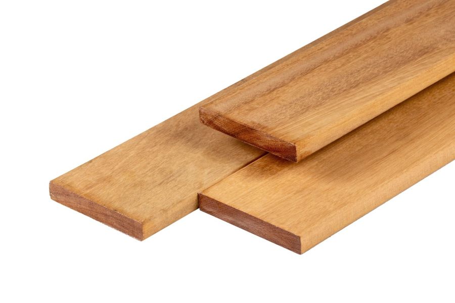 Hardhouten vlonderplank Tatajuba 2,1x14,5x490 cm glad geschaafd - duurzaamheidsklasse 1