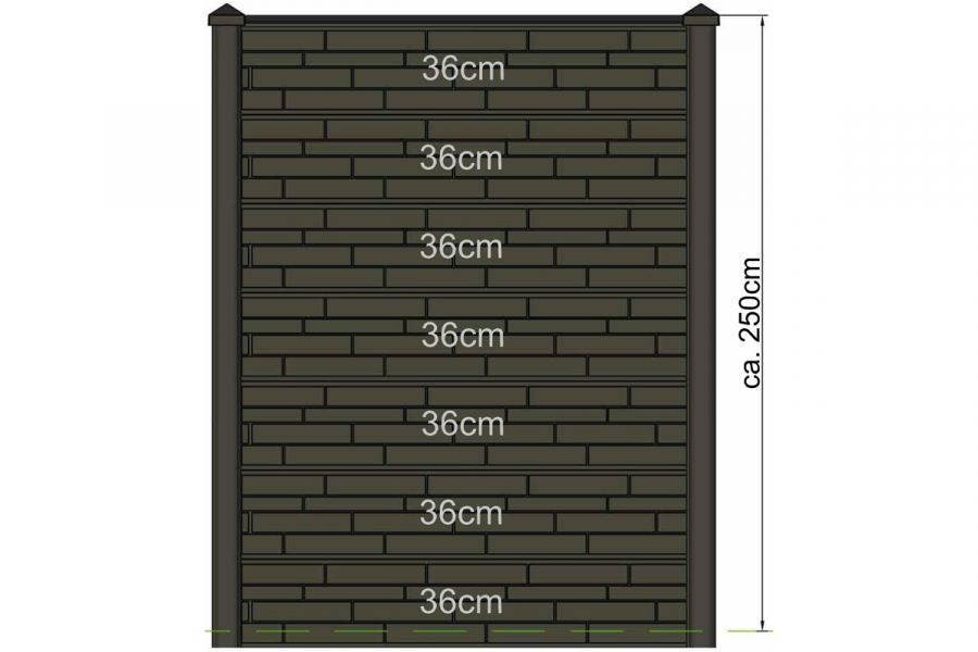 Betonnen sleufpaal wit/grijs 11,5x11,5x280 cm