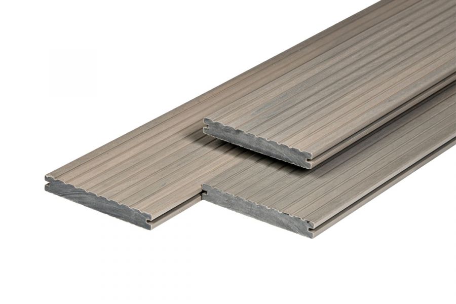 Vlonderplank Supreme massief composiet 2x14x400 cm - Smoke Grey