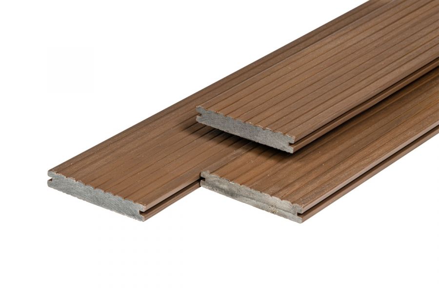 Vlonderplank Supreme massief composiet 2x14x400 cm - Teak