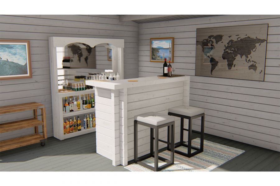 Bar met kabinet 180x72,4x127,3 cm