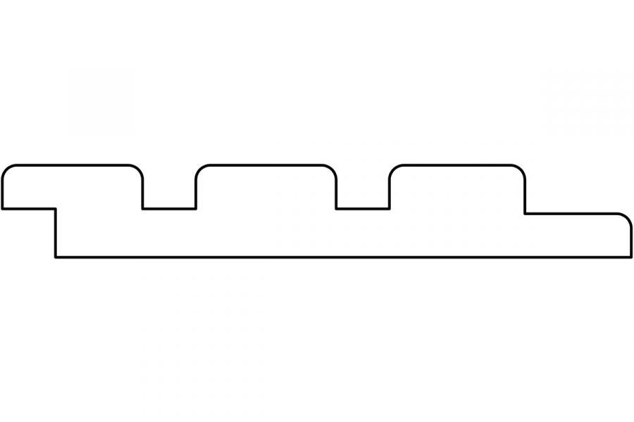 Triple Profiel Douglas onbehandeld 1,9x13x245 cm