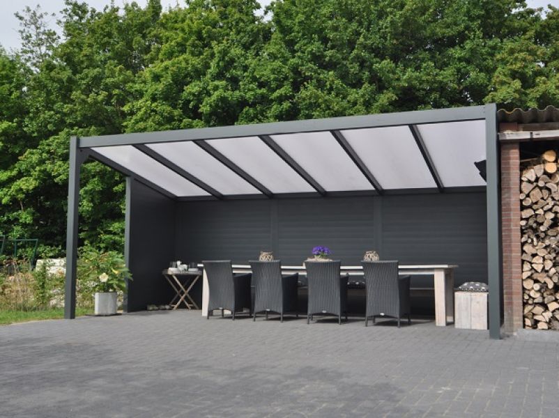 Profiline terrasoverkapping - vrijstaand - 700x350 cm - polycarbonaat dak