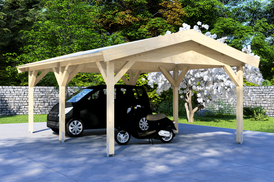 Carport 400x600 cm zadeldak