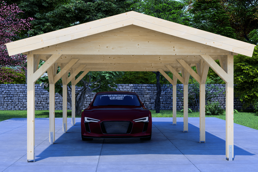 Carport 400x700 cm zadeldak