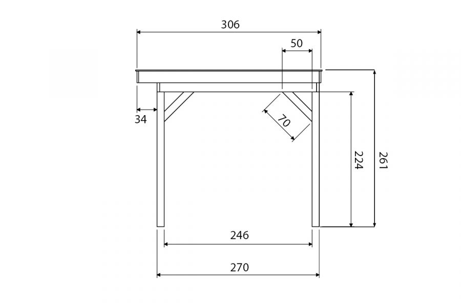 Buitenverblijf GRANDIOSE Plat dak - 400x270 cm