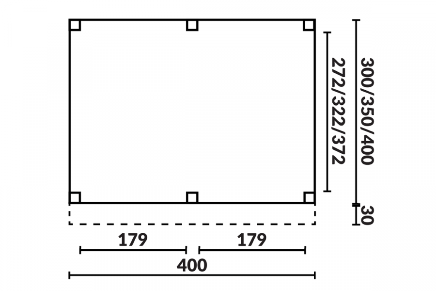 Buitenverblijf Sublime Plat dak - 400 x 300 cm