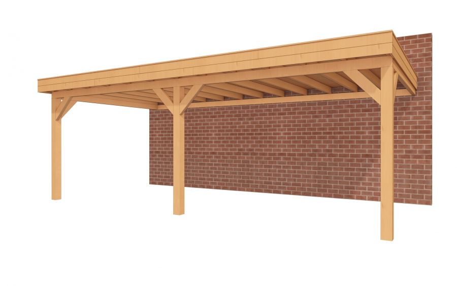 Aanbouw veranda Sublime plat dak - 700 x 350 cm