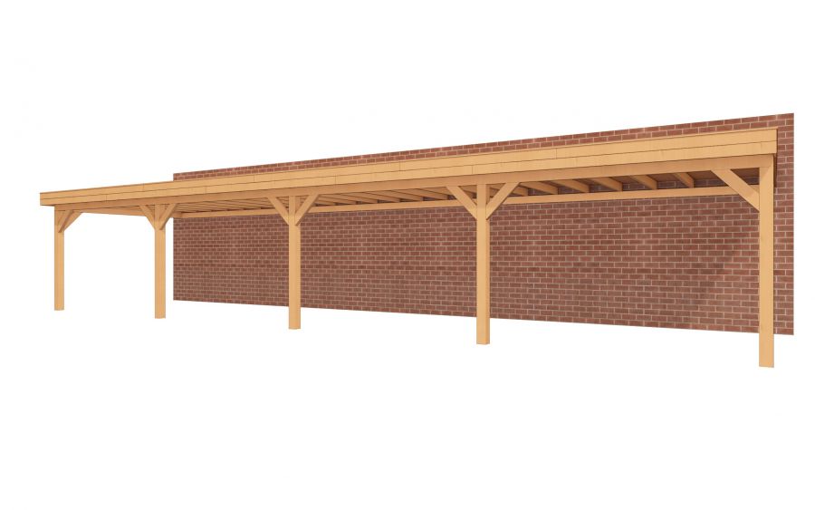 Aanbouw veranda Sublime plat dak - 1400 x 350 cm