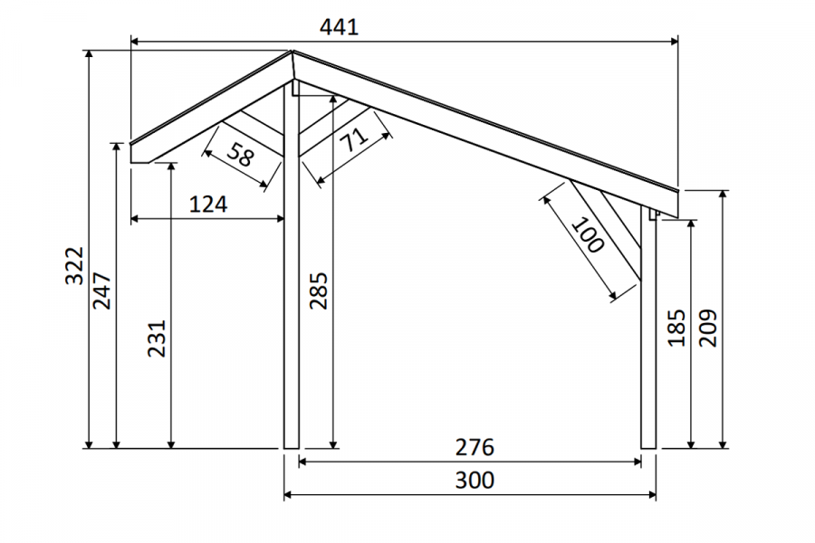 DHZ Kapschuur Canopy - 600x300 cm