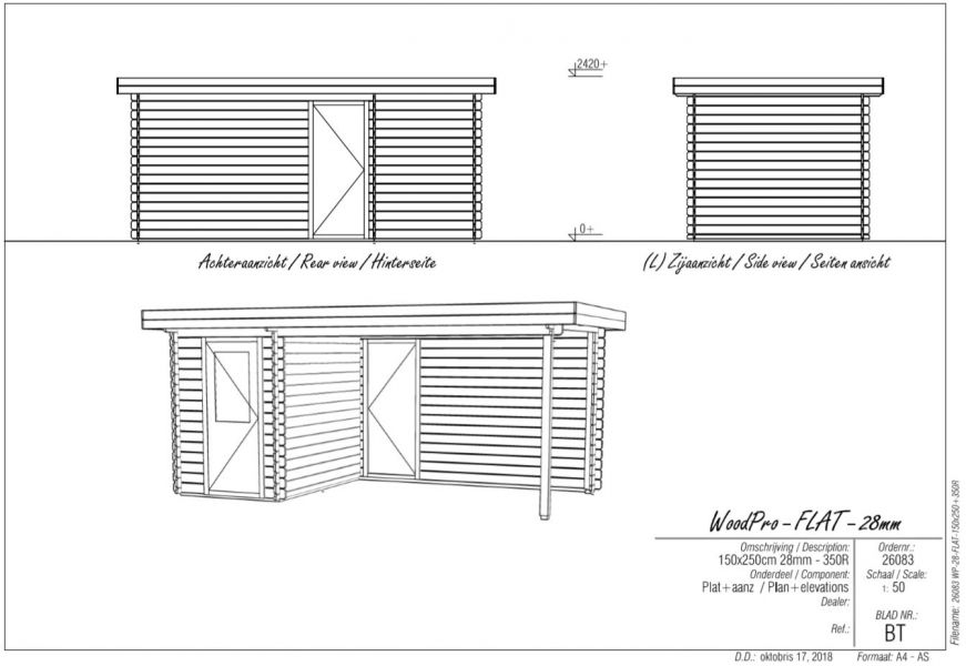 Blokhut zaandam tekening