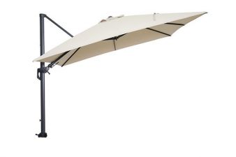 Hawaii parasol 300x300 cm carbon black - ecru