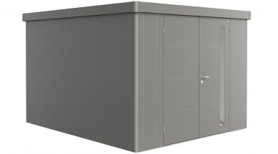 Metalen berging Neo - Dubbele deur - Kwartsgrijs - 4C (292x348 cm)