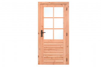 Red Class Wood enkele glas deur, 8-ruits 100x205 cm buitenmaat - rechts scharnierend