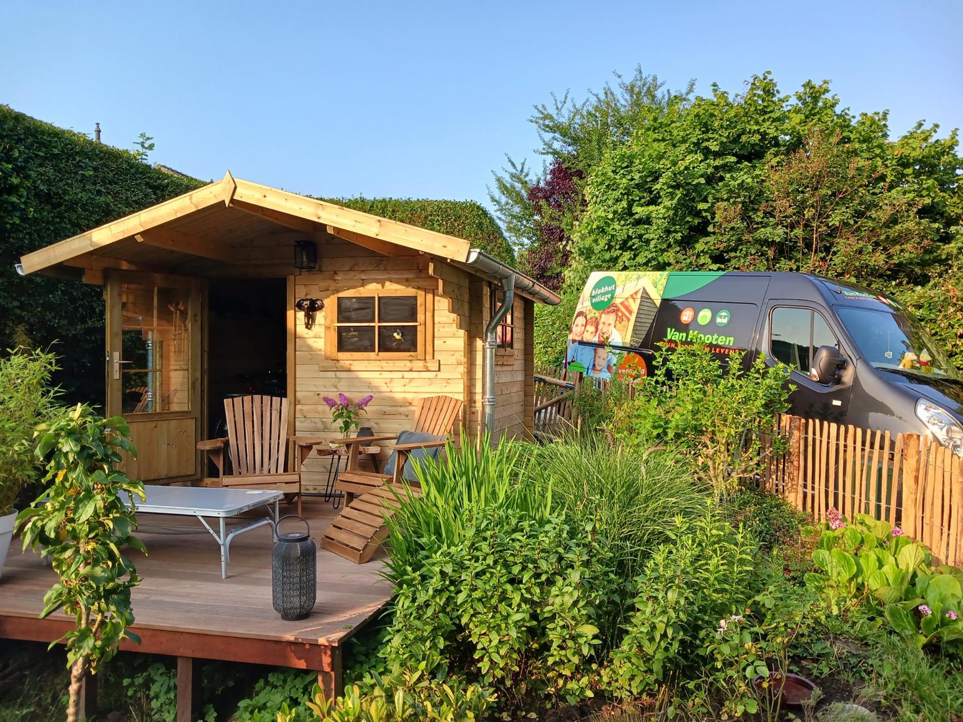 Compacte blokhutten voor de kleine tuin