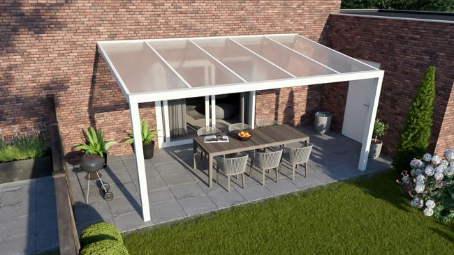 Aluminium veranda met polycarbonaat dak